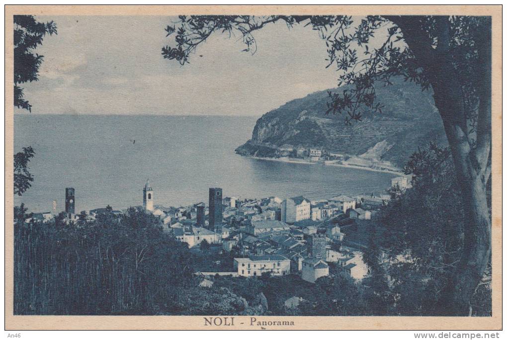 NOLI -SAVONA- PANORAMA VIAGGIATA 1938 BELLA FOTO D´EPOCA ORIGINALE AUTENTIQUE 100% - Savona