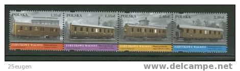 POLAND 2007 CARRIAGES MICHEL 4308-4311  MNH - Unused Stamps