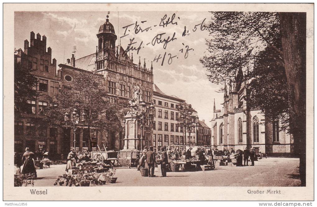 CPA 1917 WESEL - Grosser Markt (ww1, Wk1) - Wesel