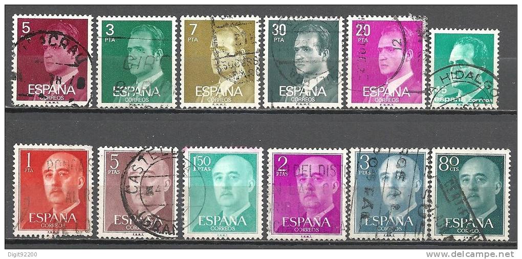 Lot 12 W Valeurs Oblitérées, Used - ESPAGNE - SPAIN - N° 02052012 - Autres & Non Classés