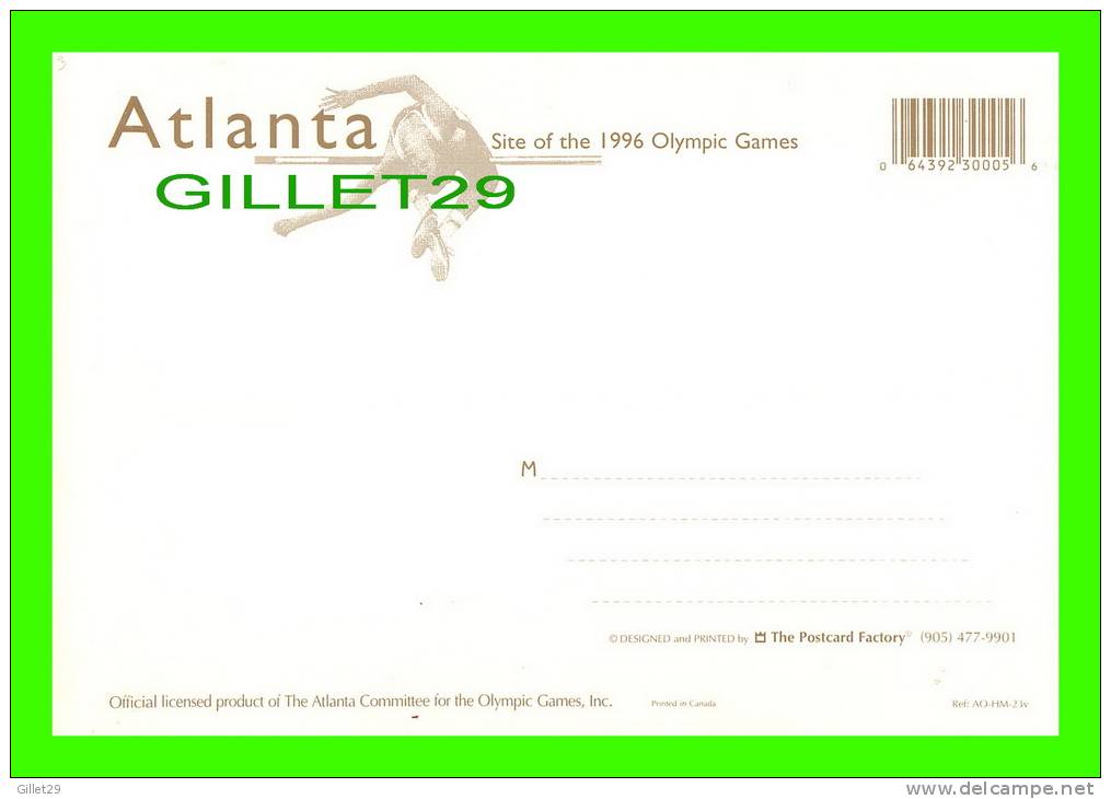 ATLANTA, GA - GAMES OF THE XXVI OLYMPIAD IN 1996 - DIMENSION 12X17 Cm  - - Atlanta