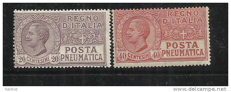 ITALIA REGNO ITALY KINGDOM  1925 POSTA PNEUMATICA SERIE COMPLETA COMPLETE SET MNH - Pneumatische Post