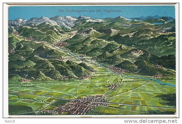 Carte Geo Aerienne Tuckheim, Munster , Logelback, Ingersheim, Wettolsheim, Zimerback Etc - Sonstige & Ohne Zuordnung