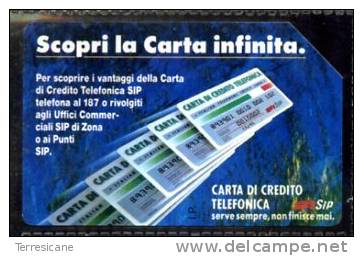 SCOPRI LA CARTA INFINITA LIRE 10.000 MANTEGAZZA VALIDITA' 30.06.93 USATA - [4] Sammlungen