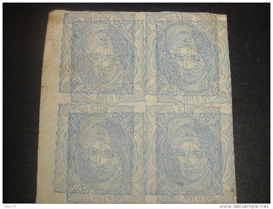 Espagne  1870 Bloc -varieté Doubles Impression Renversé-non Dentelé SG-107 - Nuevos