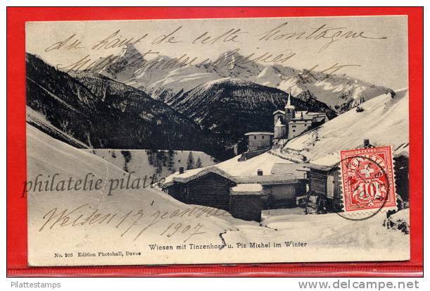 SUISSE WIESEN TINZENHORN 1907 - Wiesen