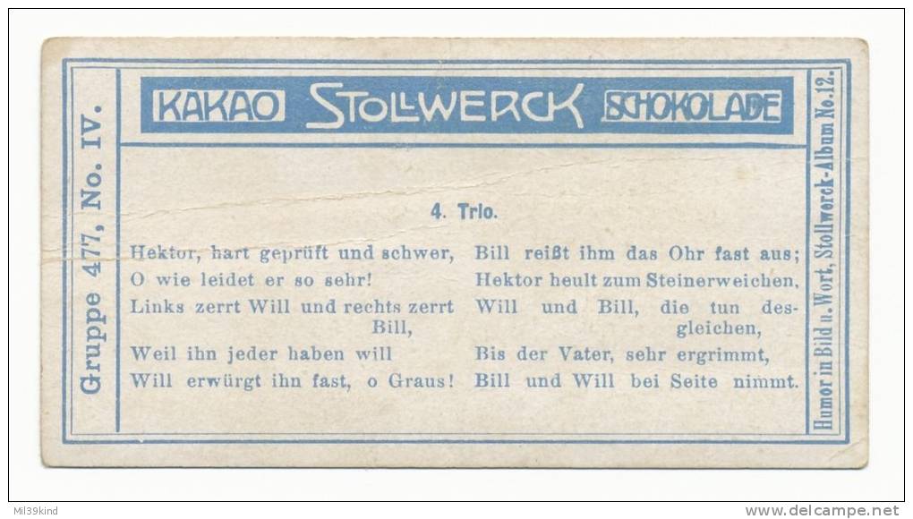 Chocolat STOLLWERCK -  N° 477 - 4 - Stollwerck