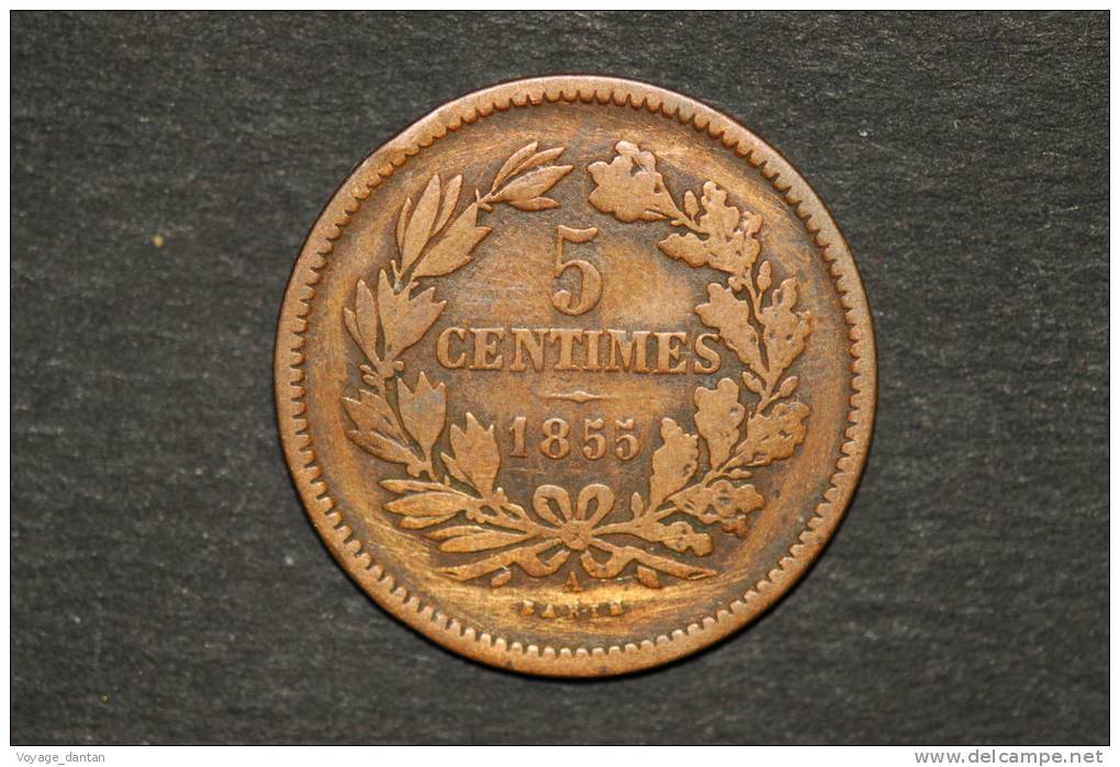 Monnaie, Luxembourg , 5 Centimes 1855 A Grand Duché Du Luxembourg - Luxembourg