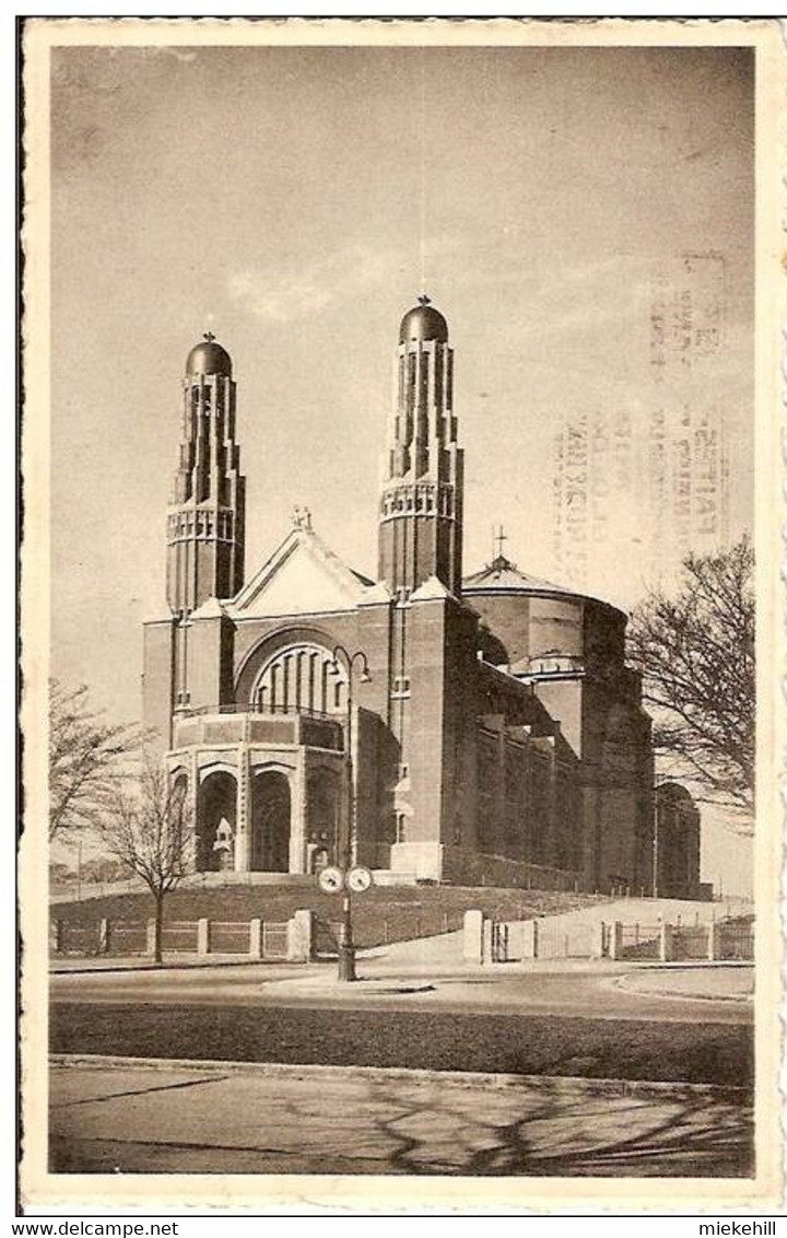 KOEKELBERG-GANSHOREN- BASILIQUE -au Verso Cachet Maison Stassin-oblitération Croix Rouge-marcophilie - Koekelberg