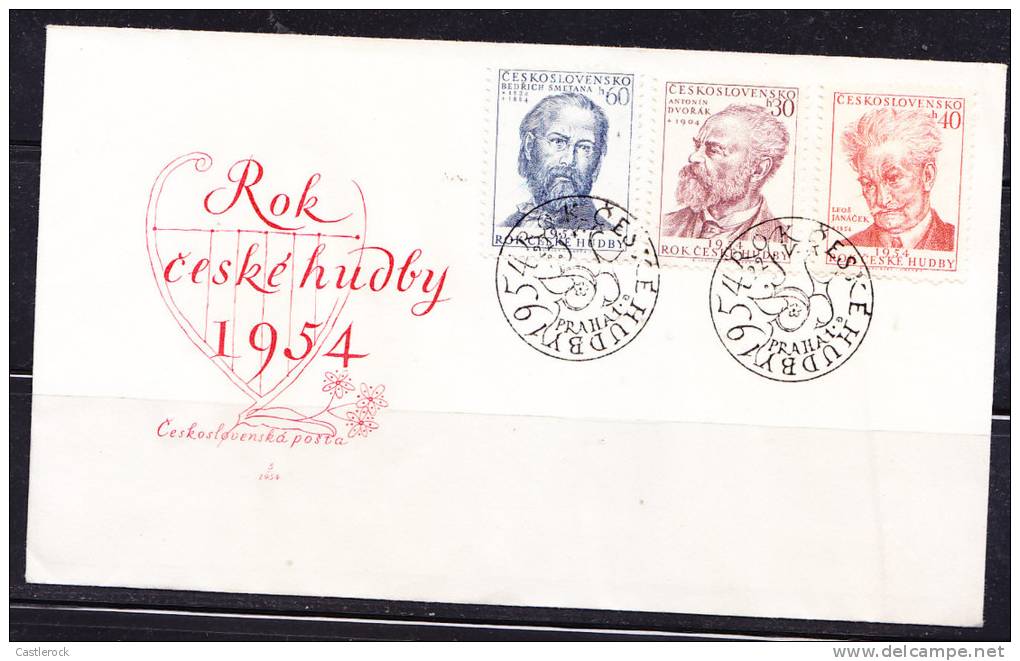 T)1954,CZECHOSLOVAKIA,YEAR OF CZECH MUSIC,FDC.- - FDC