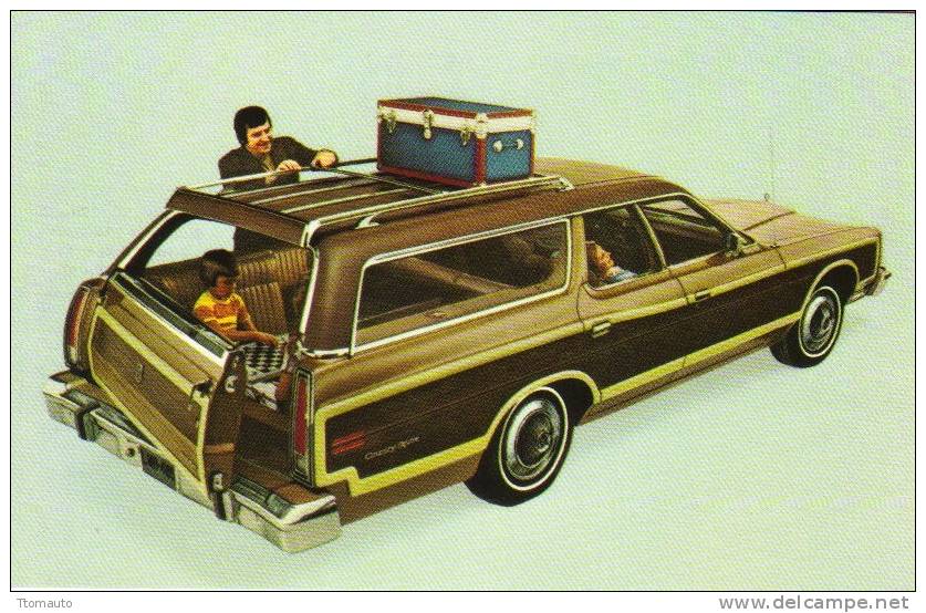 Ford Country Squire Station Wagon   -  1974   -  Manufacturer/Dealer Advertising Postcard - Voitures De Tourisme