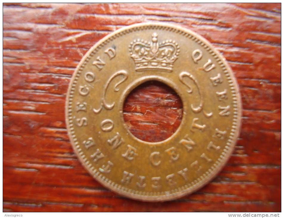 BRITISH EAST AFRICA USED ONE CENT COIN BRONZE Of 1962 H. - Oost-Afrika & Protectoraat Van Uganda