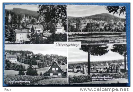 Osterzgebirge,Kipsdorf,Bärenfels,Oberbärenstein,1963,4-Bild-Karte Osterzgebirge, - Altenberg