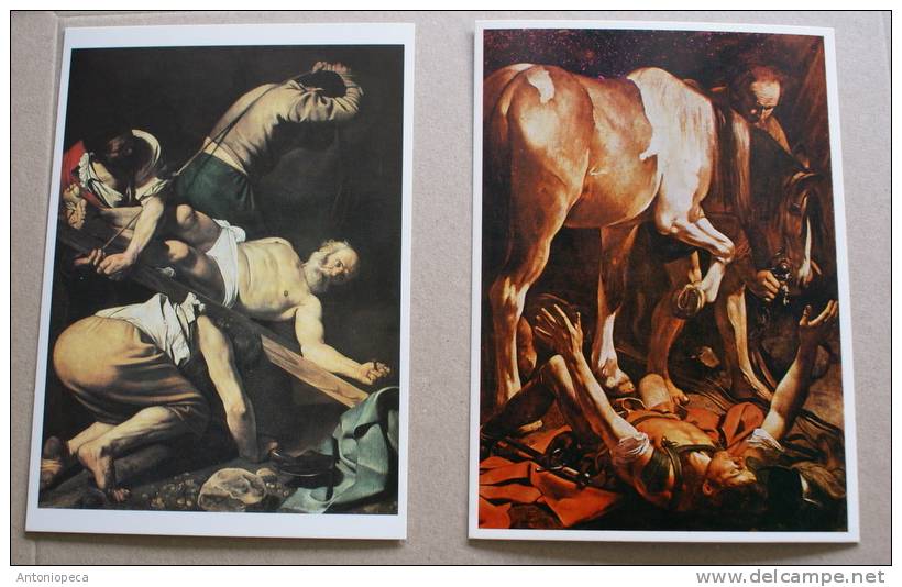 SMOM 1991  -  2  OFFICIAL POSTCARDS MAESTRI DELLA PITTURA, CARAVAGGIO , NEW - Altri & Non Classificati