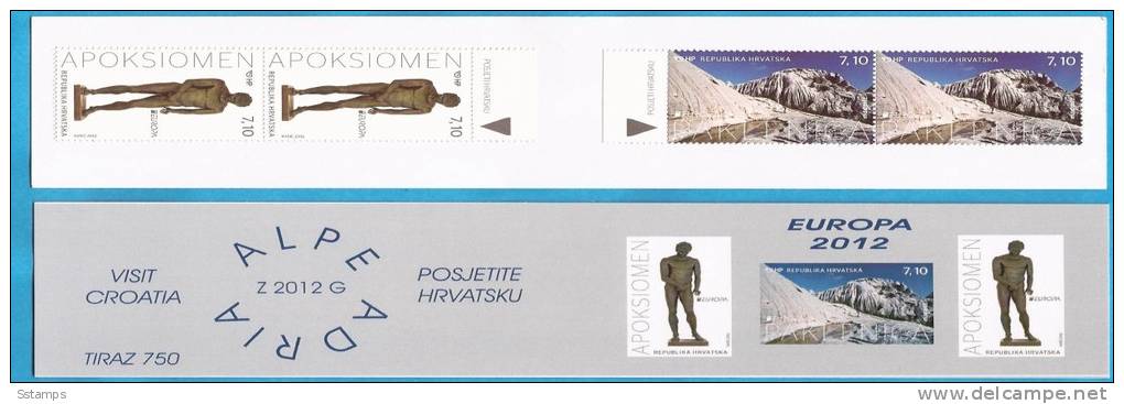 2012 HRVATSKA CROAZIA KROATIEN EUROPA CEPT ALPE ADRIA BOOKLET-2 SETS TYP II NEVER HINGED - 2012