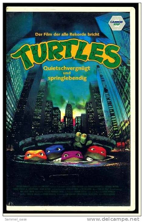 VHS Video  -  Turtles -  Quitschvergnügt Und Springlebendig  -  Orig. Kinofassung Deutsch , Cannon VMP - Science-Fiction & Fantasy