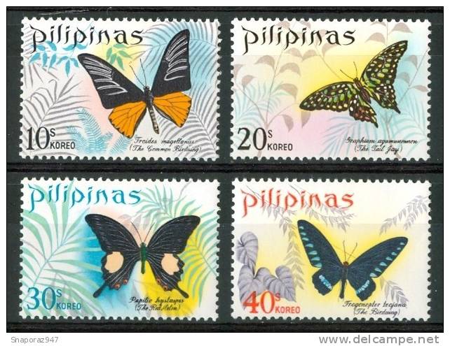 1969 Filippine Farfalle Butterflies Schmetterlinge Papillons Set MNH** B571 - Filippine