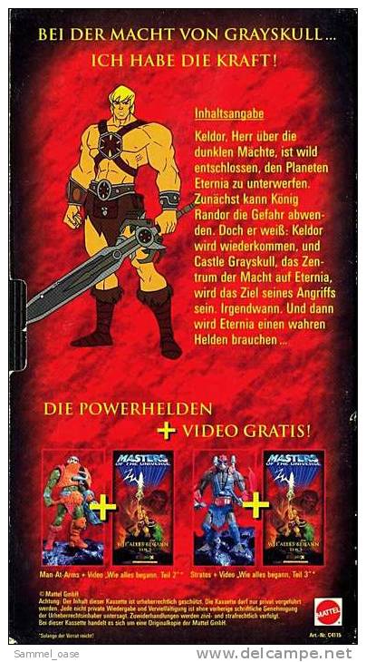 VHS Video  -  Masters Of The Universe  - Wie Alles Begann  -  Teil 1 - - Science-Fiction & Fantasy