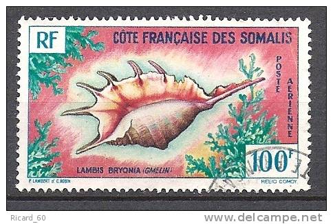 Timbre(s) Oblitéré(s)**côt Française Des Somalis 1962,n°32 Poste Aérienne Y Et T, Coquillage,lambis Bryona,gamelin - Gebraucht