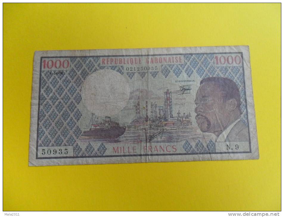 REPUBLIQUE  GABONAISE / 1000 FRANCS / USAGE  / ANNEE ? - Gabon