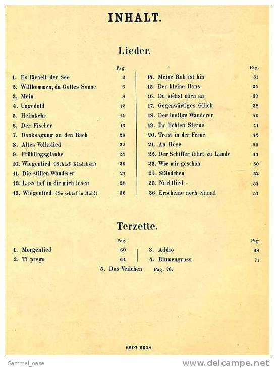 Ca.1890  Notenheft Curschmann Album Sammlung Der Beliebtesten Lieder Und Terzette Mit Pianofortebegleitung - Objetos Derivados
