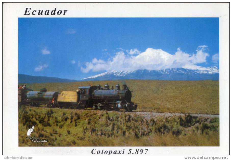 Lote PEP37,  Ecuador, Postal, Tren, Cotopaxi, Train, Postcard - Equateur