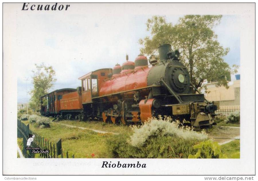 Lote PEP38,  Ecuador, Postal, Tren, Riobamba, Train, Postcard - Ecuador