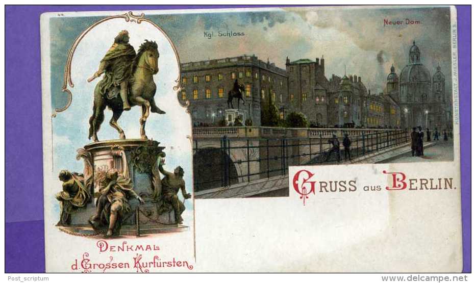 Allemagne -  Berlin - Gruss Aus Berlin - Denkmal D. Grossen Kurfursten - Charlottenburg