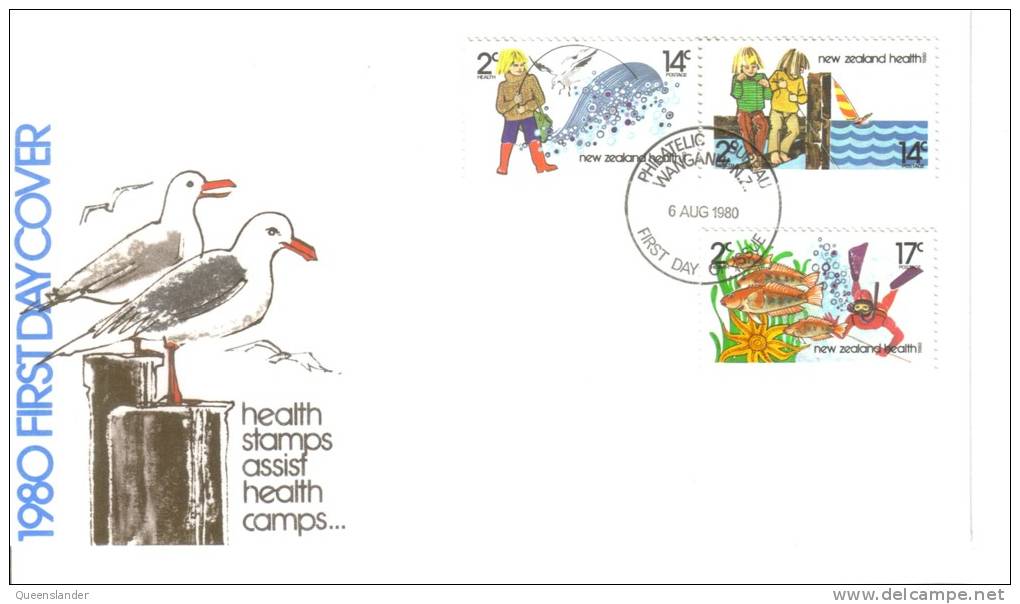 1980 FDC  New Zealand Health Issue Set Of 3 Stamps 6th  Aug 1980 Unaddressed Official FDC - Other & Unclassified