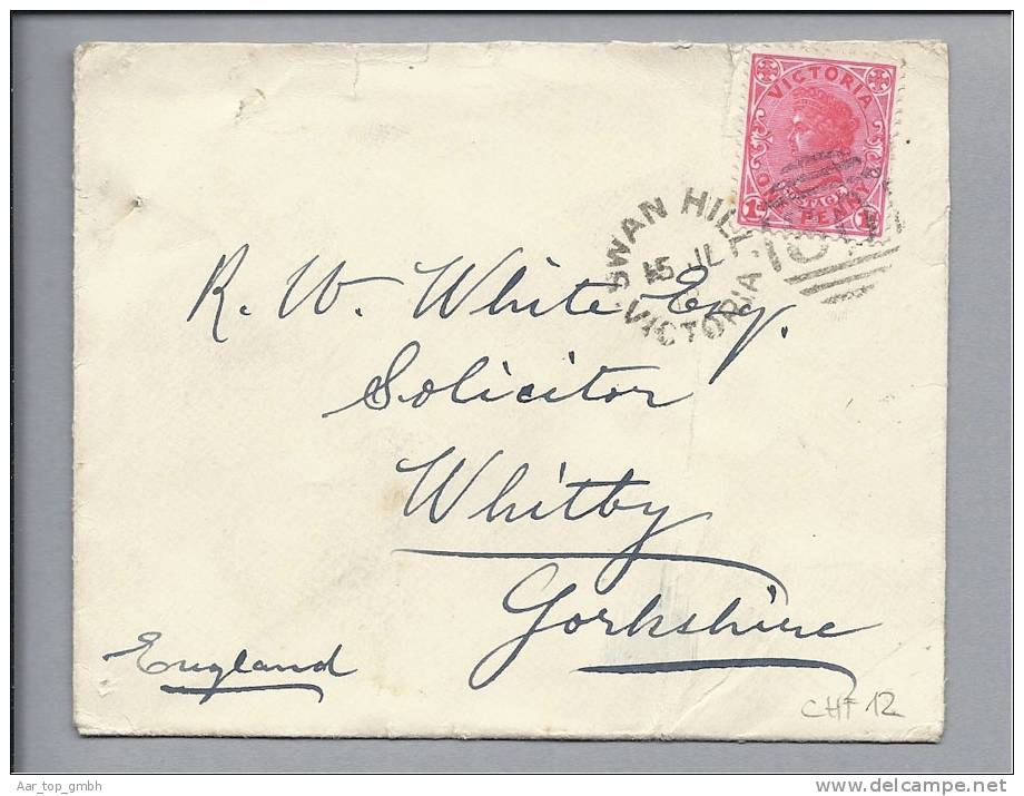 OZEANIEN Australien Swan Hill 1872-07-15 (60) Brief Nach Whitby GB - Covers & Documents