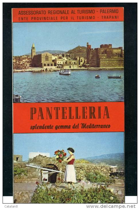 S3537 COUPON PIEGHEVOLE ENTE TURISMO PUBBLICITA´ ANNI 50  PANTELLERIA - Europa