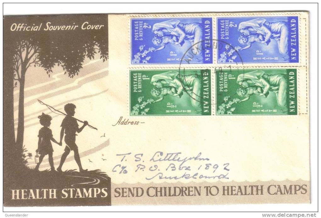 1949 FDC  New Zealand Health Issue 4 Stamps 3rd  October 1949 Neatly Addressed Official FDC - FDC