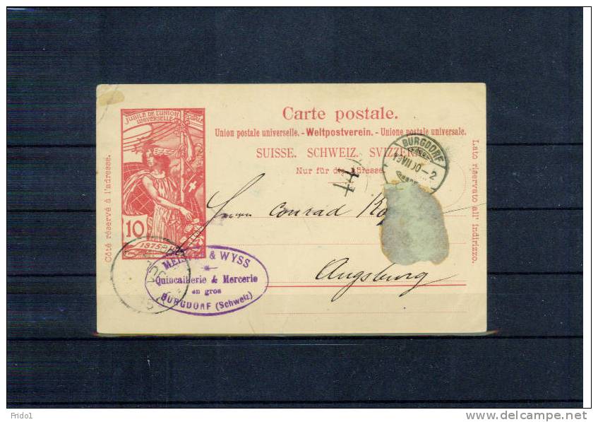 Schweiz / Switzerland 1900 UPU Ganzsache P33 Echt Gelaufen - Entiers Postaux