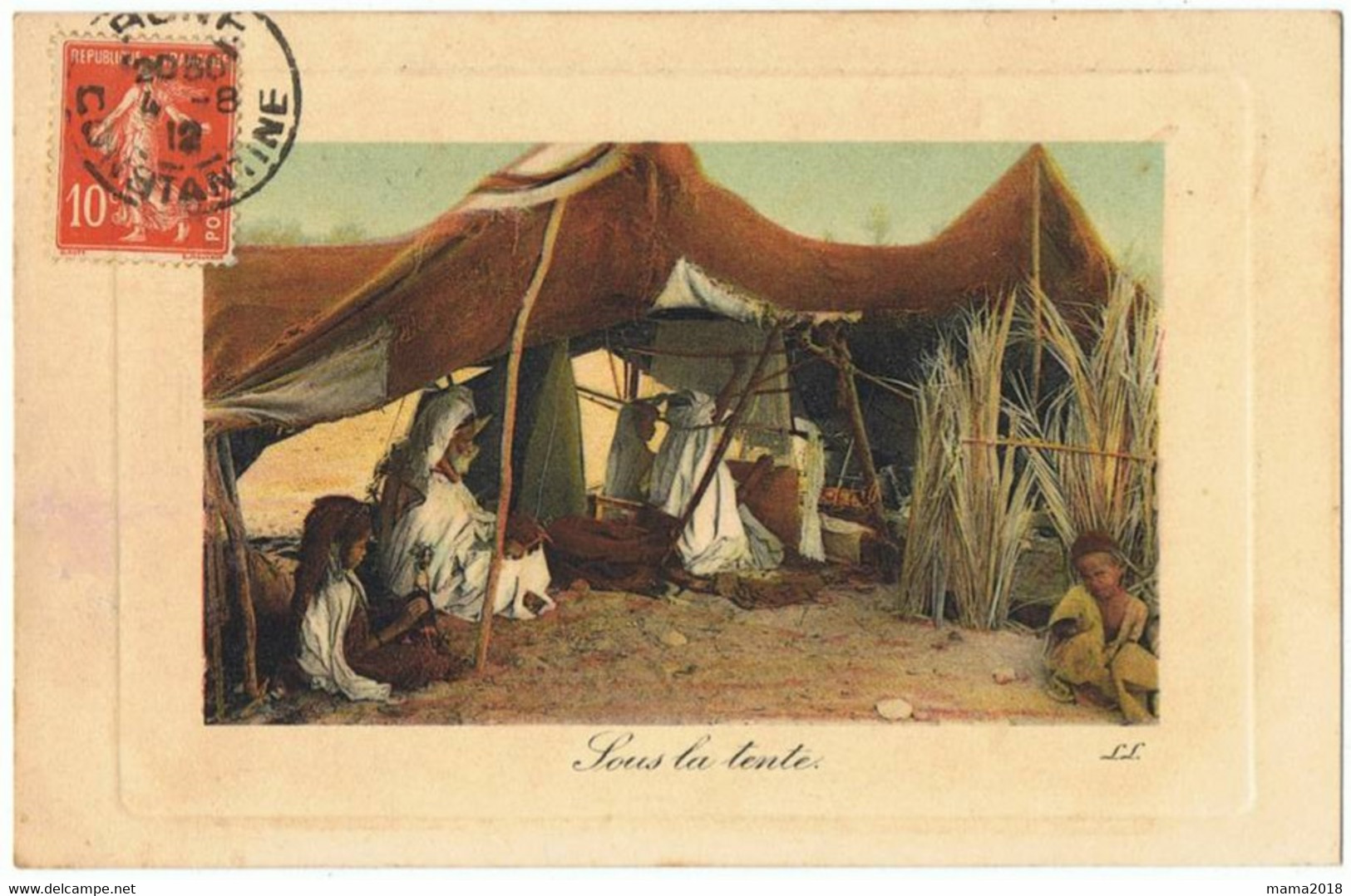 Sous La Tente   Carte Scenes Et  Types No 6100 - Africa