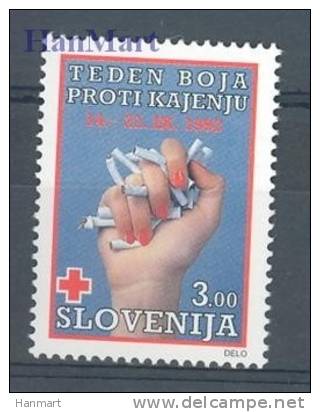 Slovenia 1992 Mi Zwa3 MNH - Weeks Of Not Smoking - Croix-Rouge