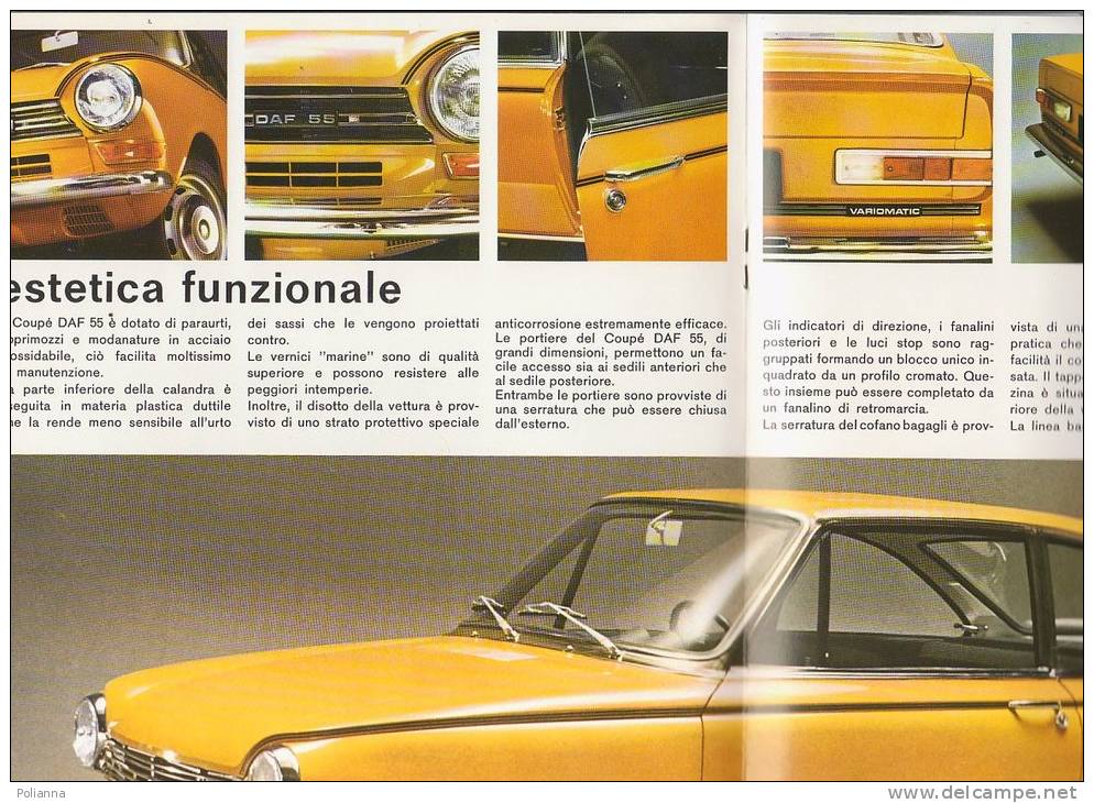 PET/50 Brochure Illustrata Anni '70 AUTO - DAF 55 COUPE'/AUTOMOBILISMO - Motori