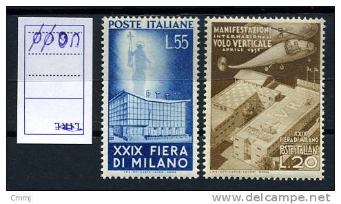 1951 -  Italia - Italy - - Sass.  657/58 - LH - - 1946-60: Nuovi