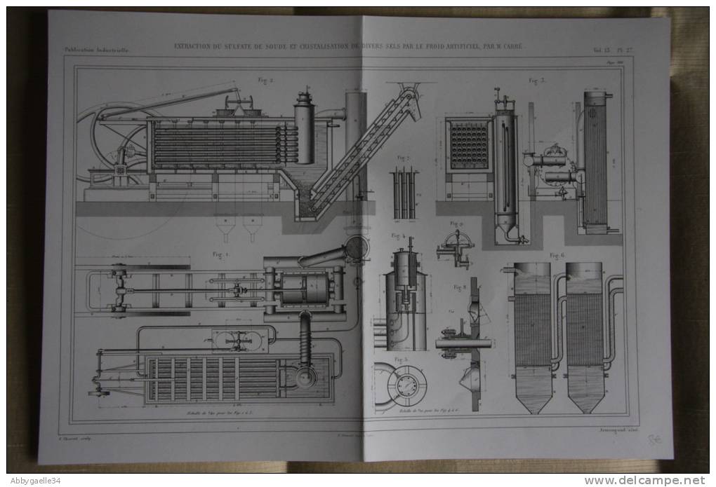 EXTRACTION SULFATE DE SOUDE, CRISTALISATION DE SELS / LE FROID ARTIFICIEL, CARRE - Machines