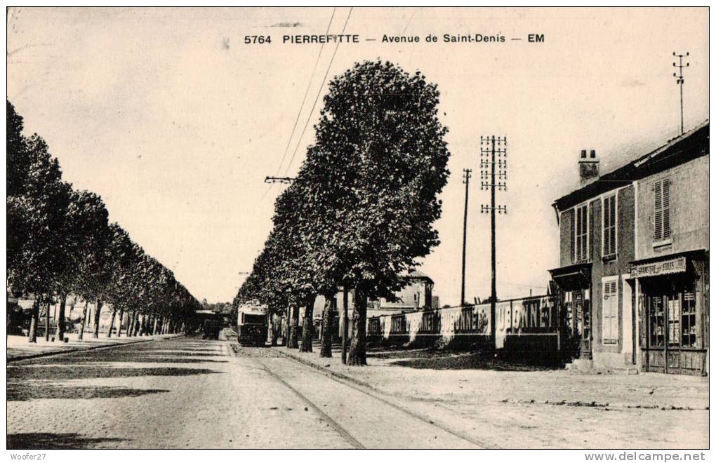 CPA   PIERREFITTE , Avenue De Saint-denis  , ( Graineterie Des écoles ), Tramway. - Pierrefitte Sur Seine
