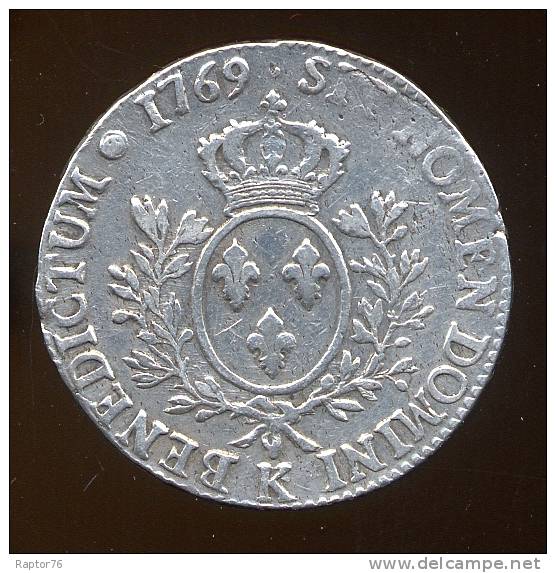 ECU AU BANDEAU LOUIS XV 1769 K Bordeaux Difficile à Trouver ( Quantité Frappe Inconnue ) Pièce Monnaie France - 1715-1774 Ludwig XV. Der Vielgeliebte