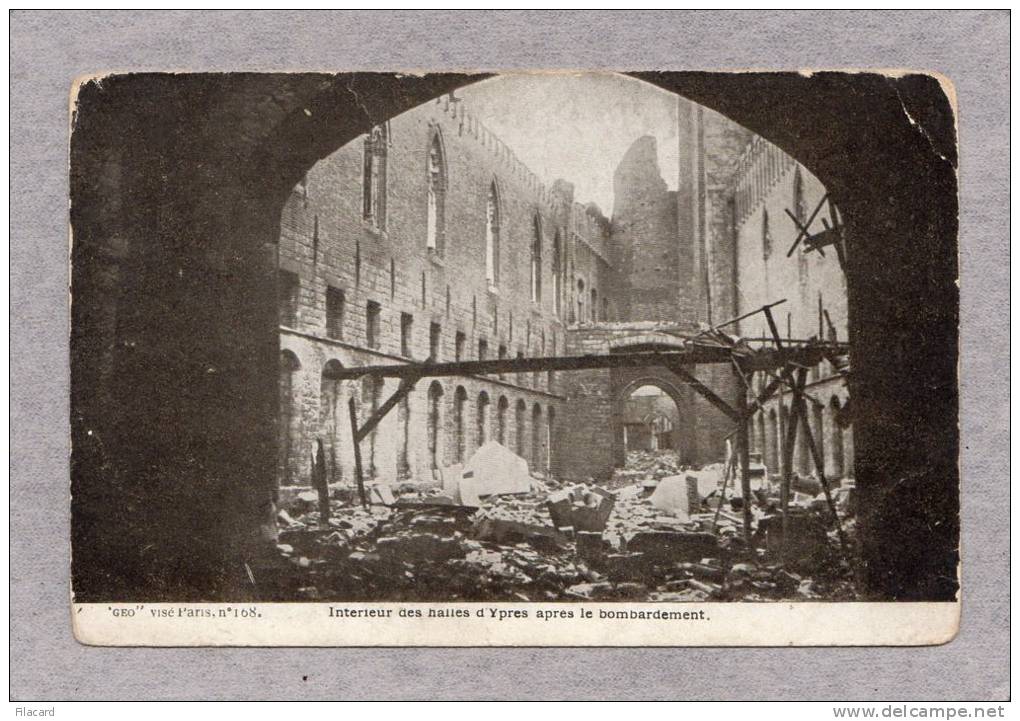 29124   Belgio,  Interieur  Des  Halles  D"Ypres  Apres  Le  Bombardement,  NV - Ieper