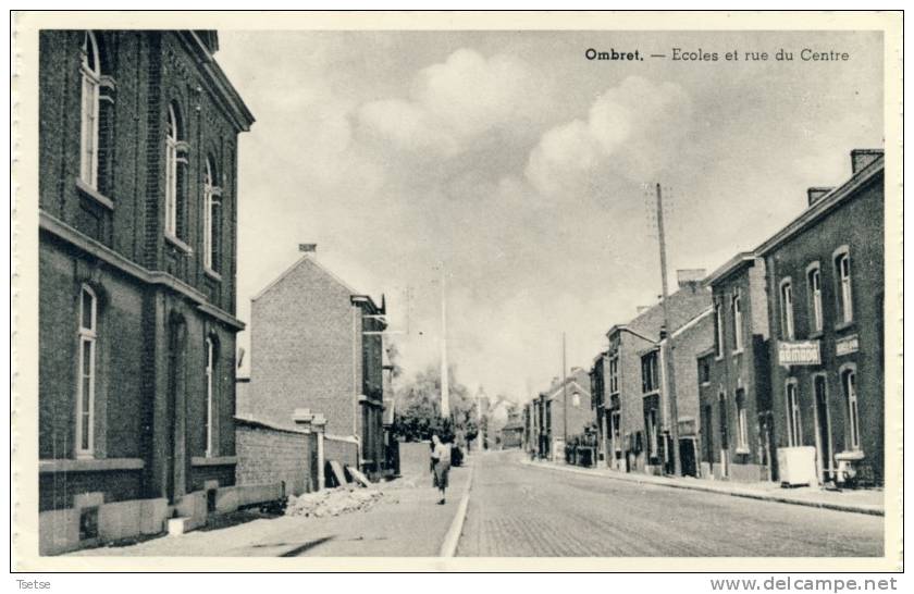 Ombret - Ecole Et Rue Du Centre ( Voir Verso ) - Amay