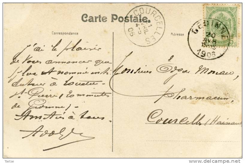 Bourseigne-Neuve - Centre Du Village, Eglise ... - 1906 ( Voir Verso ) - Gedinne