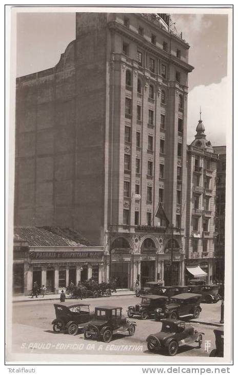 Brazil Sao Paulo EDIFICIO DA A EQUITATIVA Oldtimer Animado PADARIA E CONFEITARIA BIJOU TOP-Erh - São Paulo