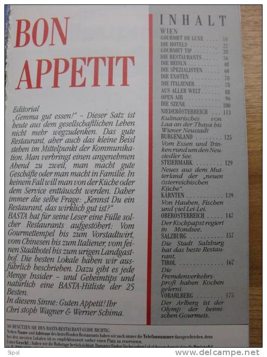 Guide Basta 1986 Die 750 Besten Tips - 178 Pages TBE - Autriche