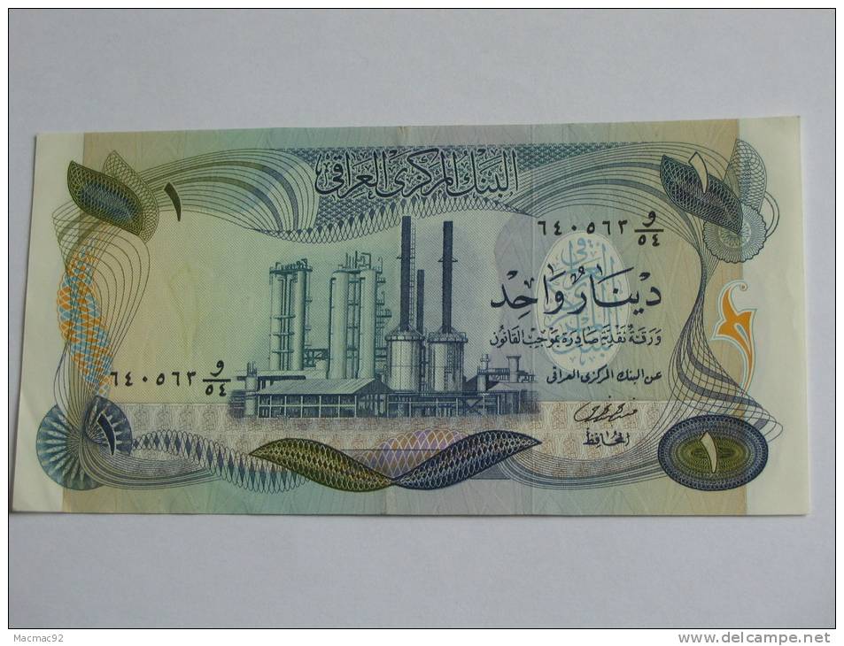 1 One Dinar -1973 -Irak - Central Bank Of Irak. Billet Presque Neuf !!!!! - Iraq