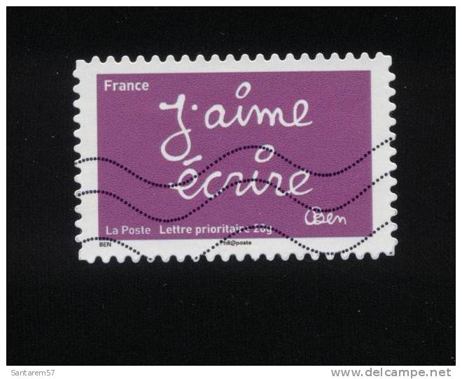 France 2011 Oblitéré Used Les Timbres De Ben J'aime écrire Y&T 610 - Oblitérés