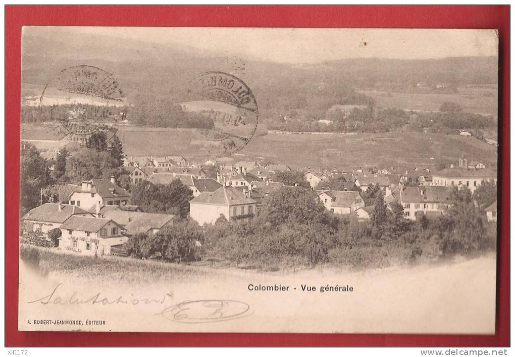 P912 Colombier Vue Générale. Précurseur.Cachet 1901 - Colombier