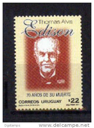 Uruguay 2001 YT1962A **  Homenaje A Thomas A. Edison. Físico E Inventor Norteamericano. - Elektriciteit