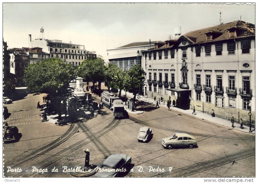 Porto Praca Da Batalha E Monumento A D Pedro V 2 Scans - Porto